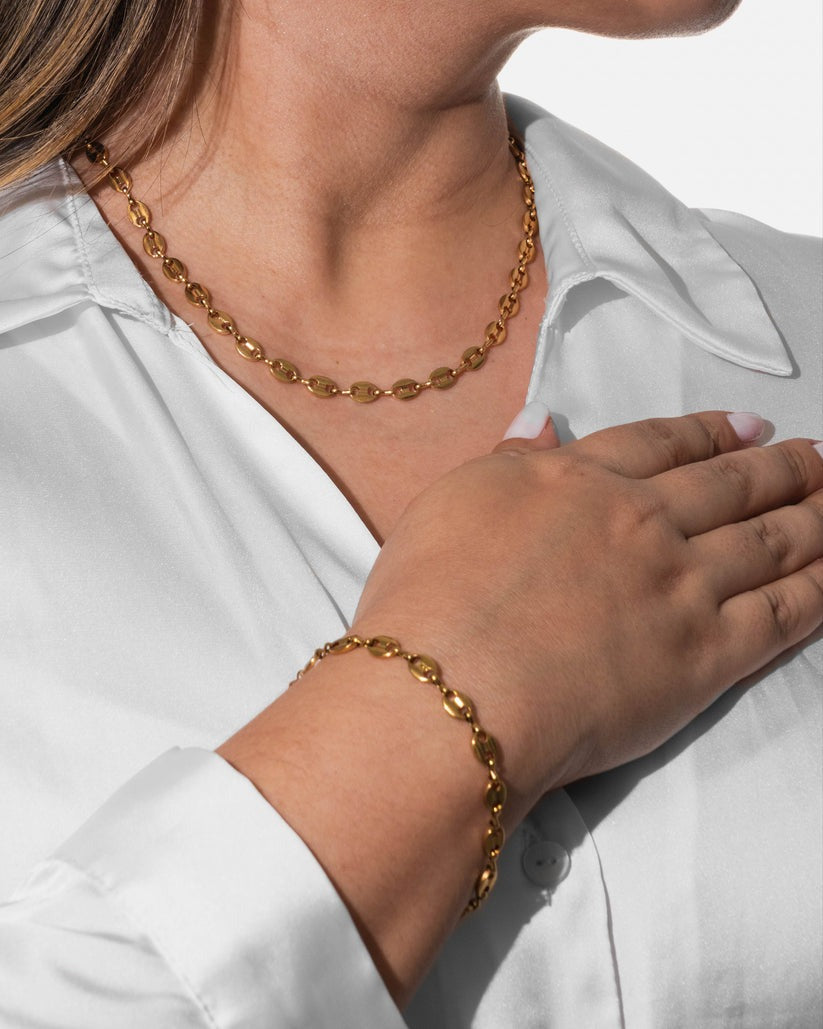 Combo Cadena +Pulsera Gucci Mujer