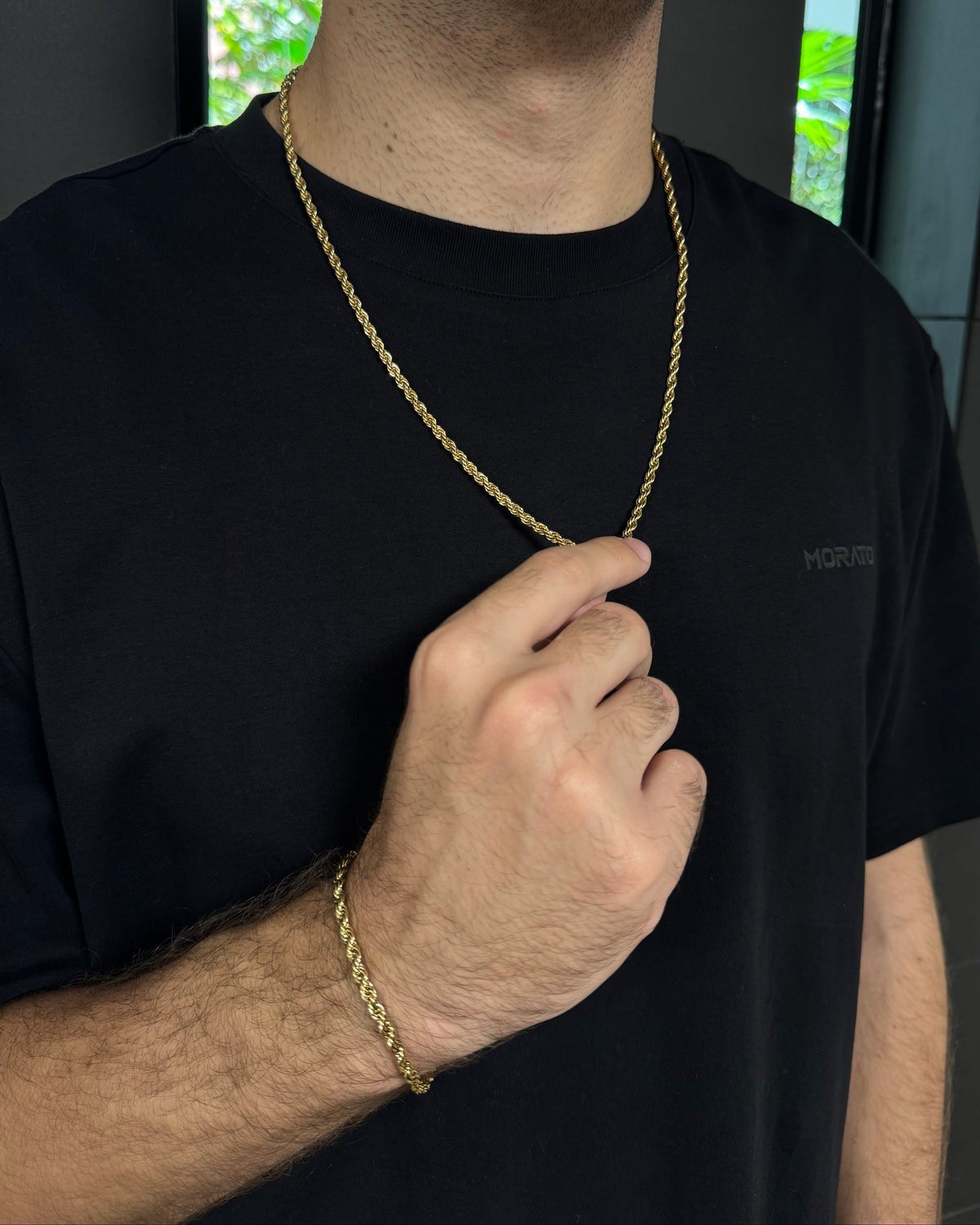 Combo Cadena + Pulsera Lazo Hombre