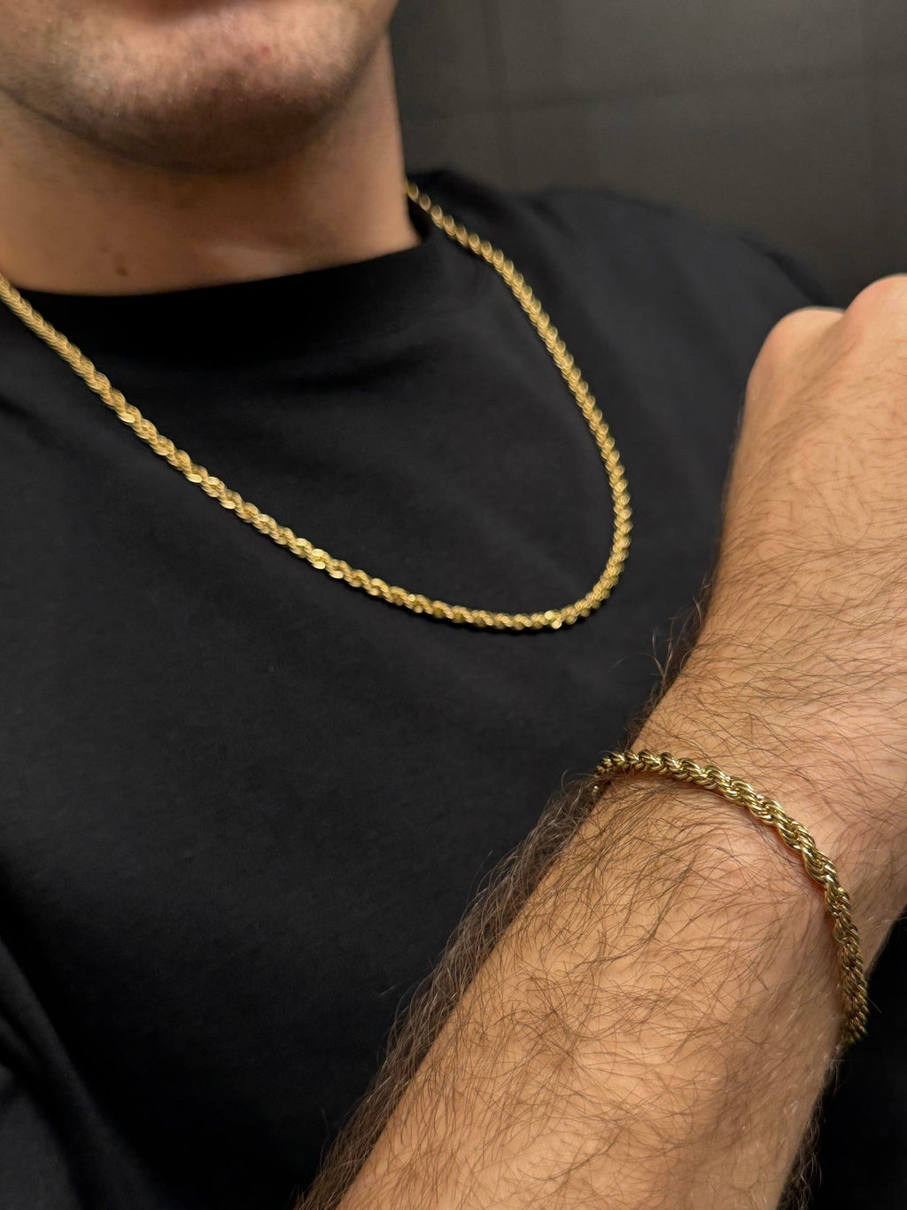 Combo Cadena + Pulsera Lazo Hombre